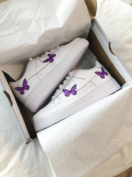 Air force 1 Custom Gros Papillon Violet