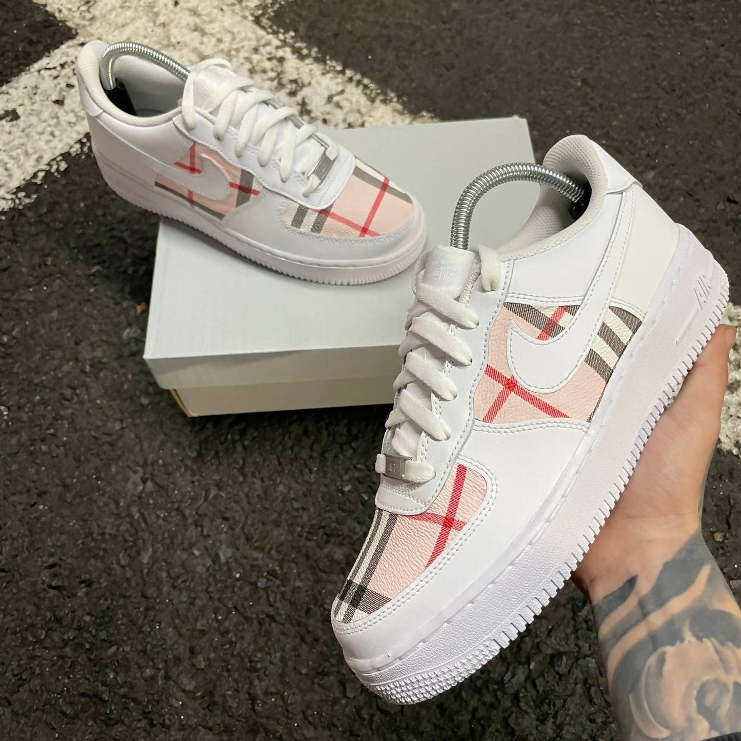 Air force 1 Custom Plaid Rose