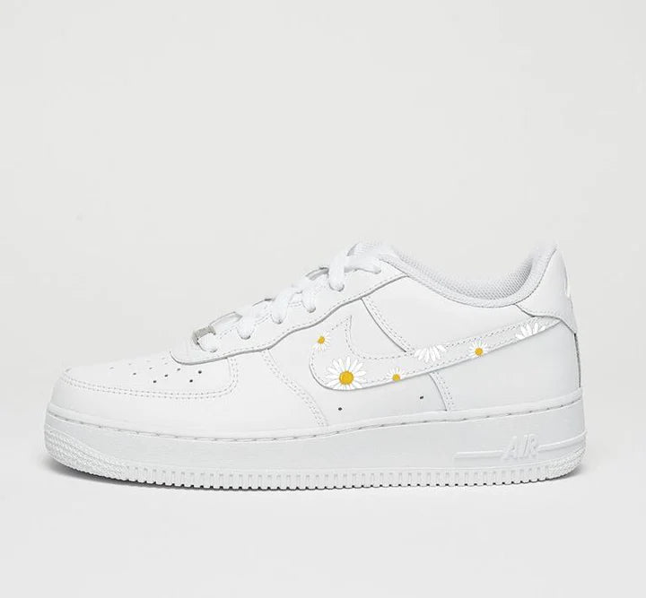 Air force 1 Custom Marguerite Blanc