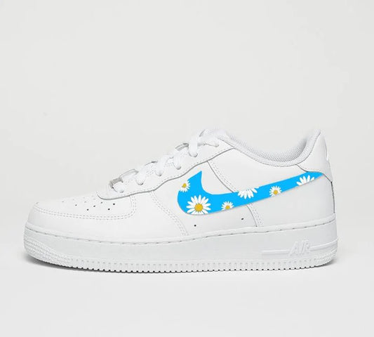 Air force 1 Custom Marguerite Bleu Ciel