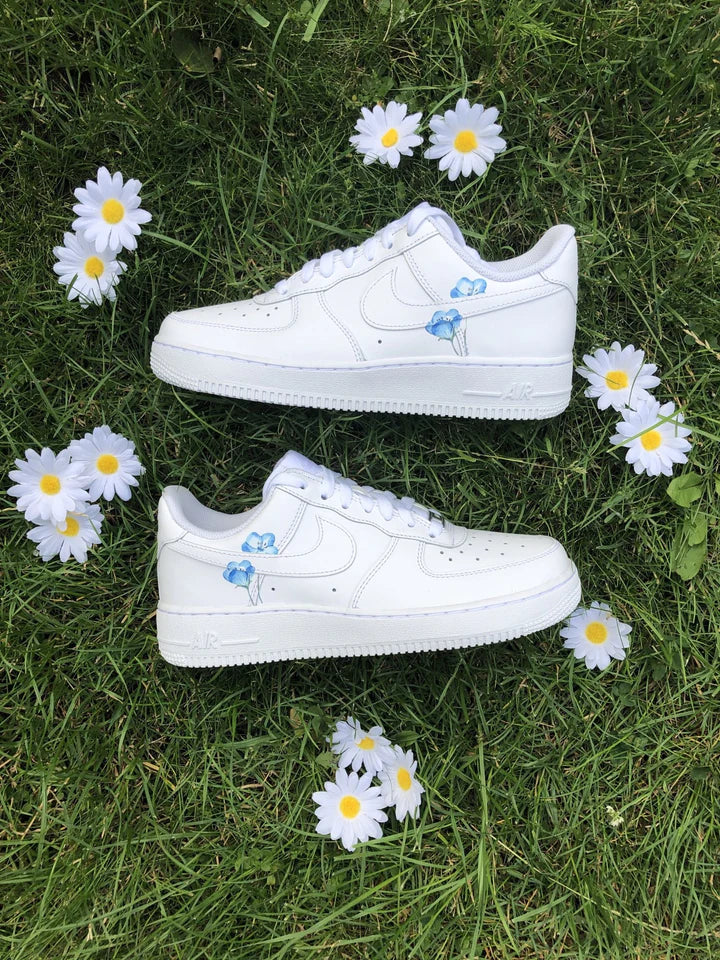 Air force 1 custom Fleur Bleu